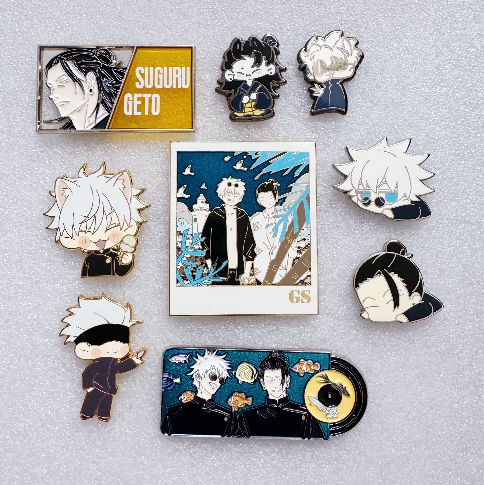 Jujutsu Kaisen JJK Gojo + Geto Foreign Enamel Pin Bundle (pick your bundle)