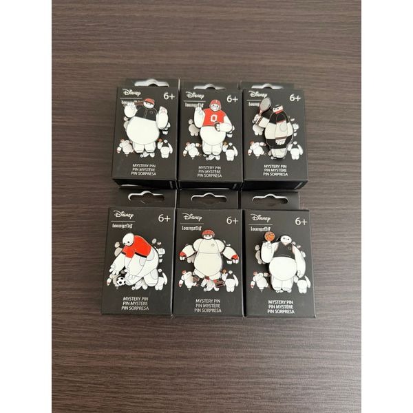 Loungefly Disney Big Hero 6 Baymax Sports Enamel Pin COMPLETE Set of 6