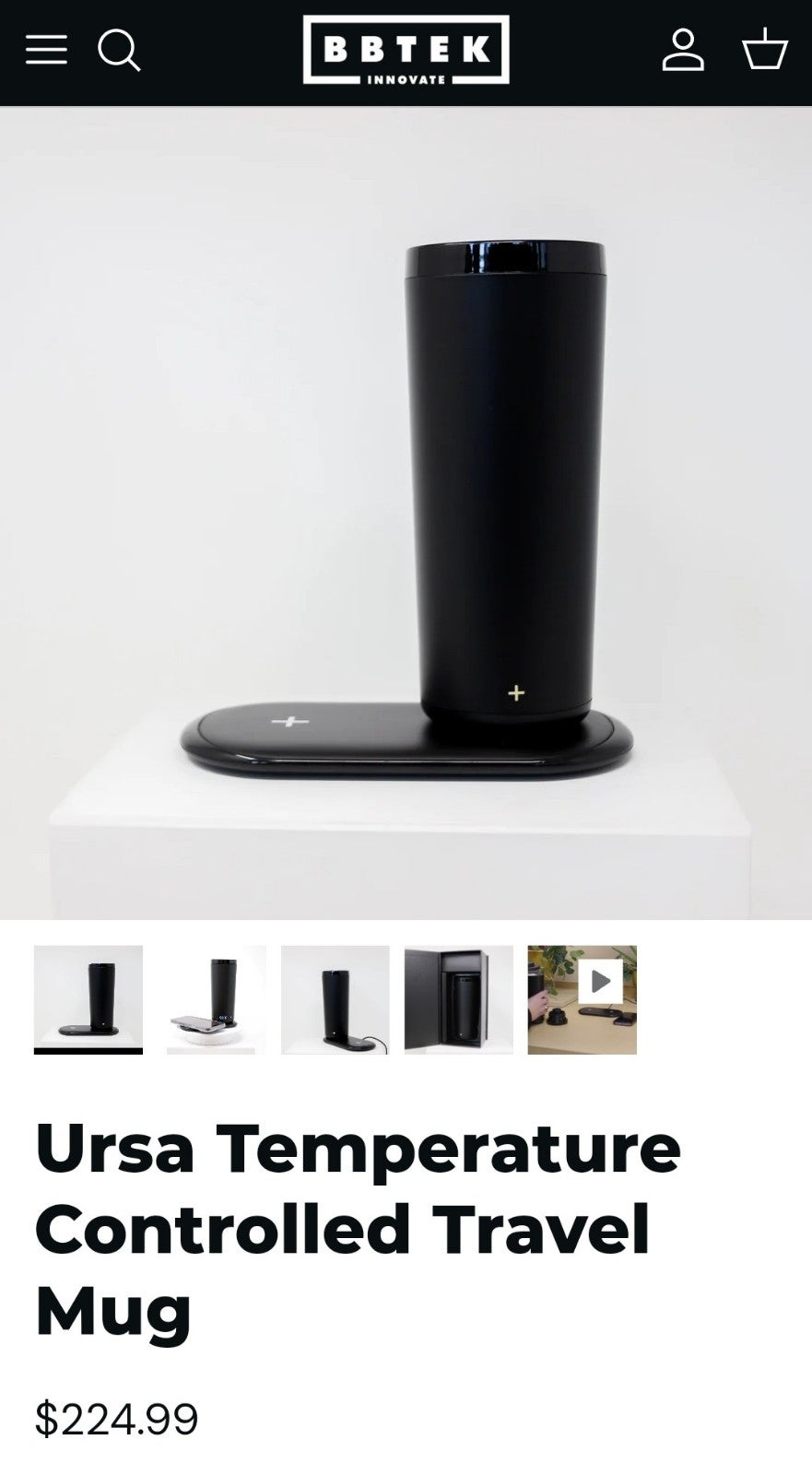 Temperature Controlled Travel Mug - detail