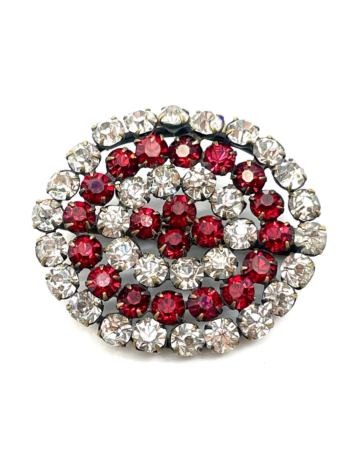 Victorian Ruby Rhinestone Belt Buckle