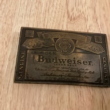 Vintage Budweiser Belt Buckle Beer Advertising The king of beers 3.75 x 2.25