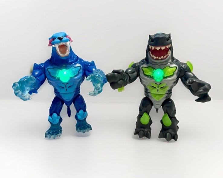 Mr Beast Lab Cryo Mystery Collector Figures Tiger And Shark Beast Light & Sound
