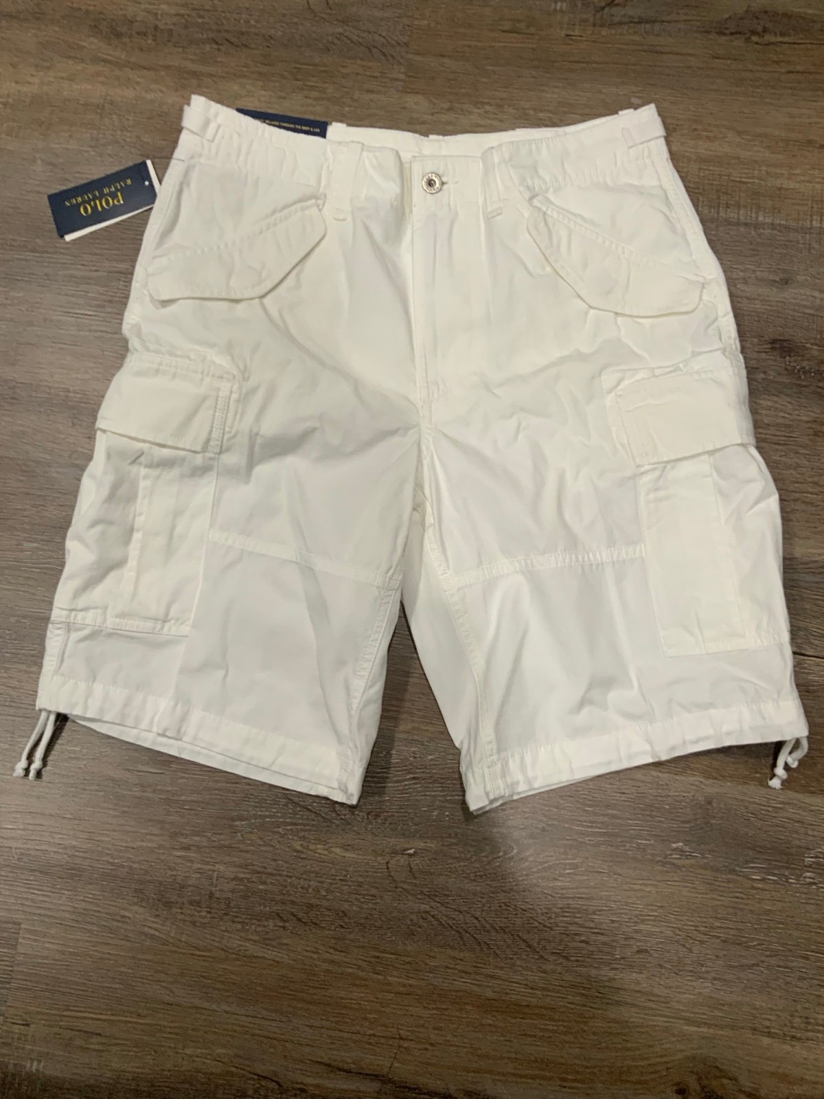 Polo Ralph Lauren Utility Surplus Chino White Cargo Shorts, Men’s Size 32