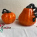 Set of 2 Glass Pumpkins Hand Blown