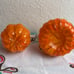 Set of 2 Glass Pumpkins Hand Blown