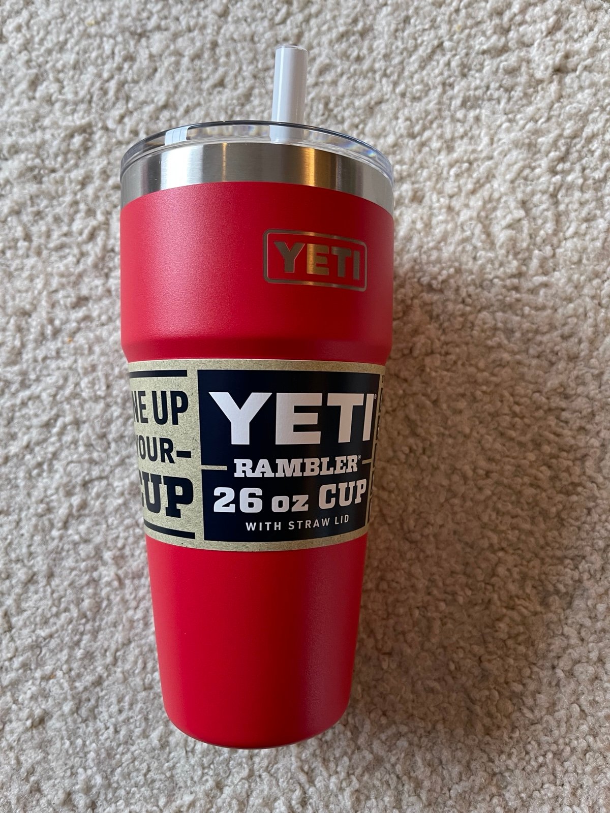 26 oz Yeti Rambler Rescue Red