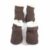 Dogs Winter Boots Outdoor Dog Warm Boot Paws Protector Small Brown Pet Shoes