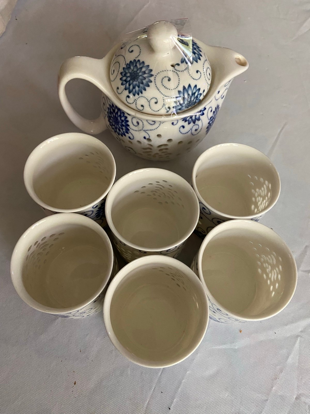 8PC. Blue & White Tea Party Set