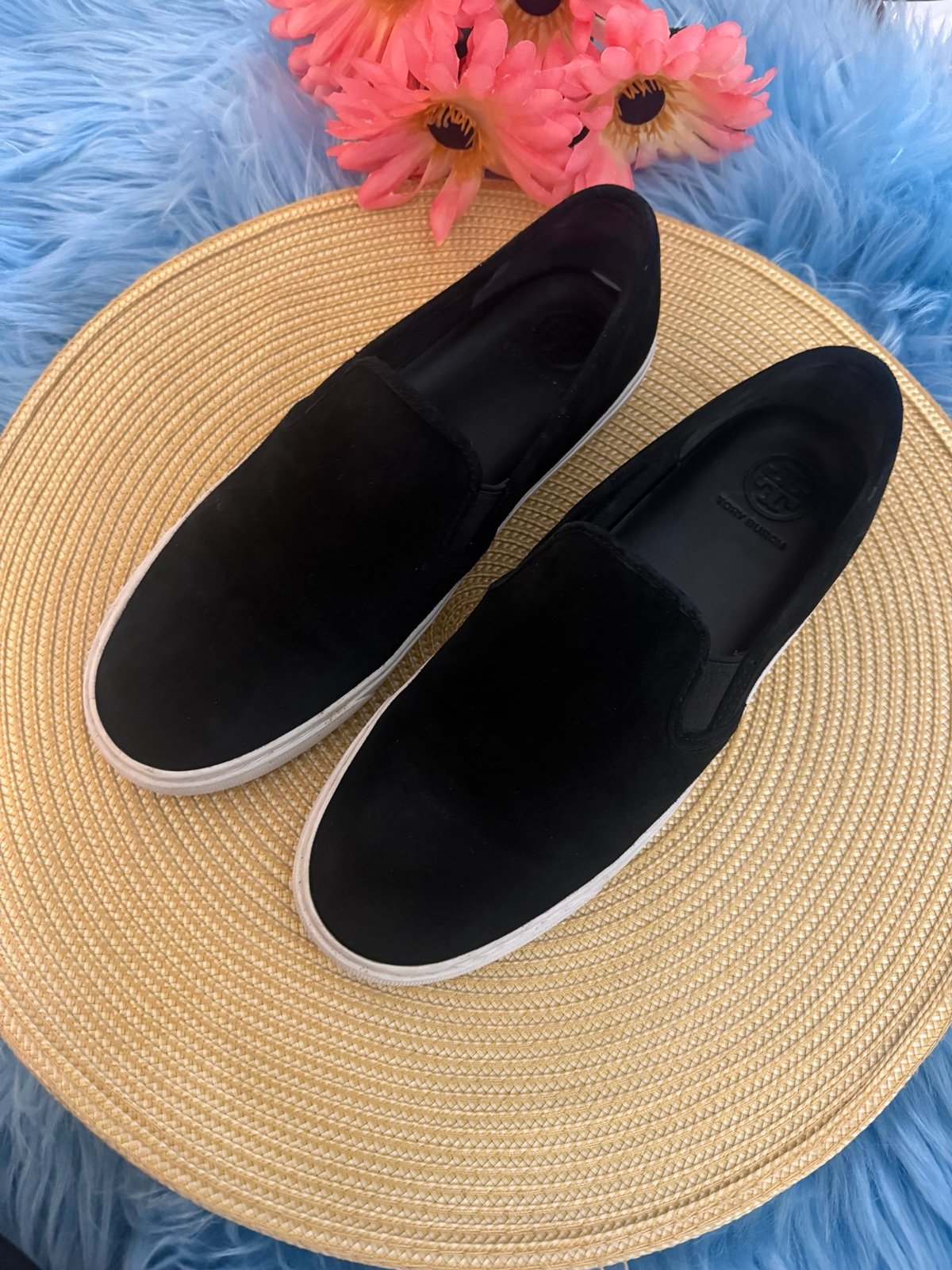 Tory Burch Jesse Black Suede Loafers 6