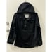 Exley NB Mens Black Hooded Rain Jacket Raincoat Size Large