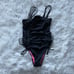 NWT Victoria's Secret Pink Ruched One-Piece in Black