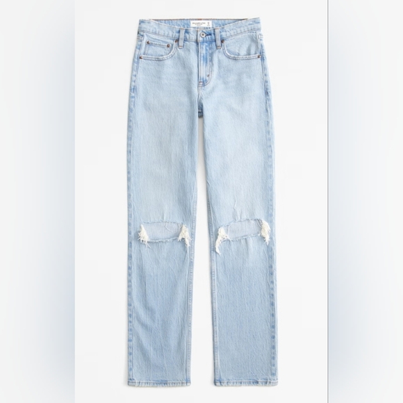 Abercrombie & Fitch The 90's Straight Mid Rise Jeans - Size 28 Short