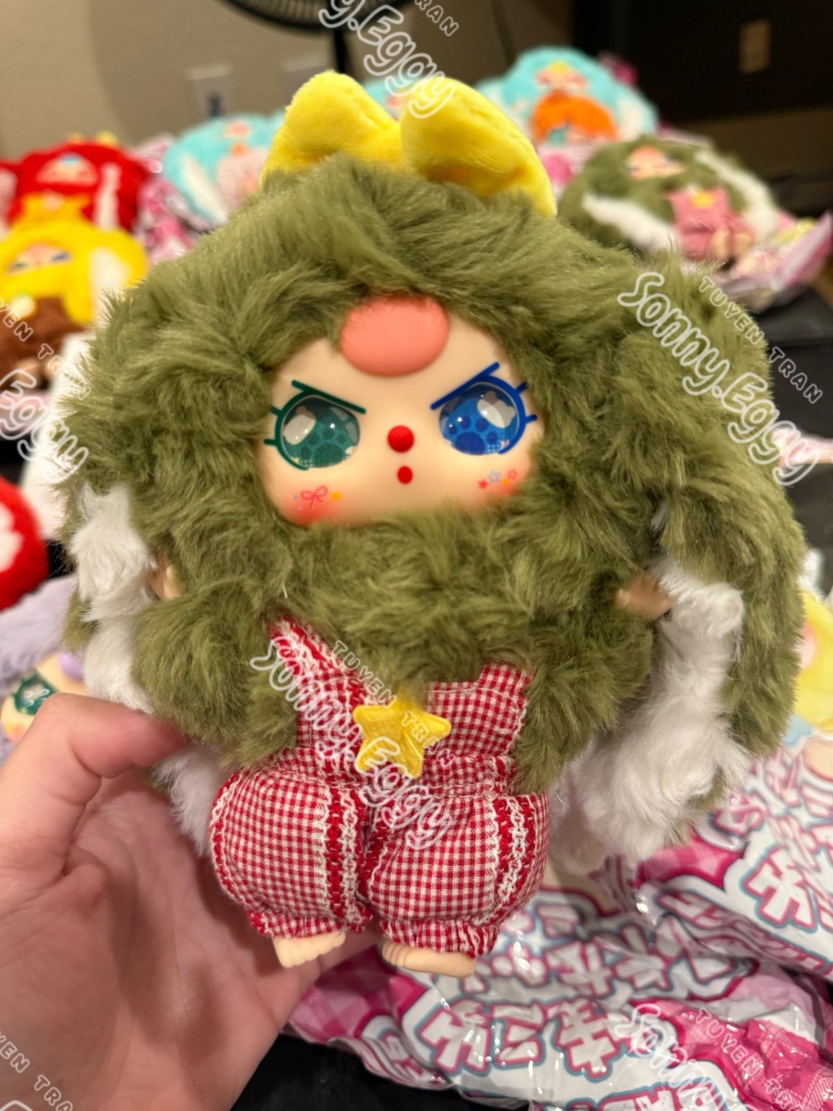 Baby Three Macaron Bunny V2 Plush DARK GREEN - SPECIAL EYES
