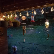 Solar Outdoor String Lights, 20Ft Vintage Rope Hemp Solar Patio Lights.