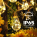 Solar Outdoor String Lights, 20Ft Vintage Rope Hemp Solar Patio Lights.