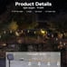 Solar Outdoor String Lights, 20Ft Vintage Rope Hemp Solar Patio Lights.