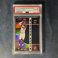 Lebron James 2019 Panini Donruss Optic Winner Stays Purple #20 PSA 10 GEM MINT