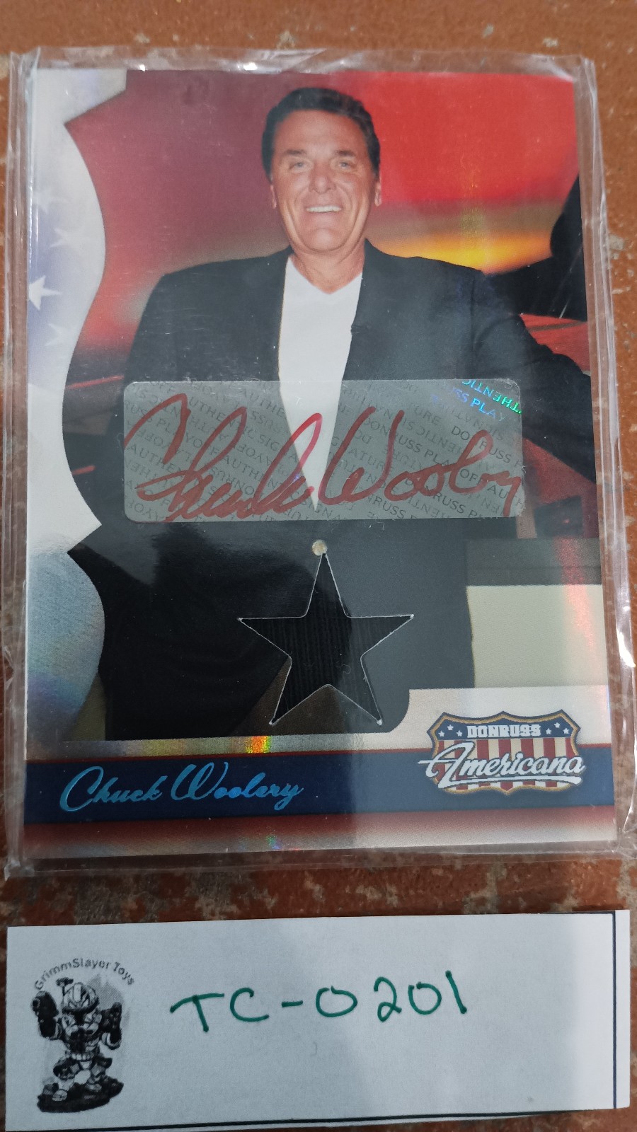 Chuck Woolery #92 Autograph Card Donruss Americana 86/100 2007