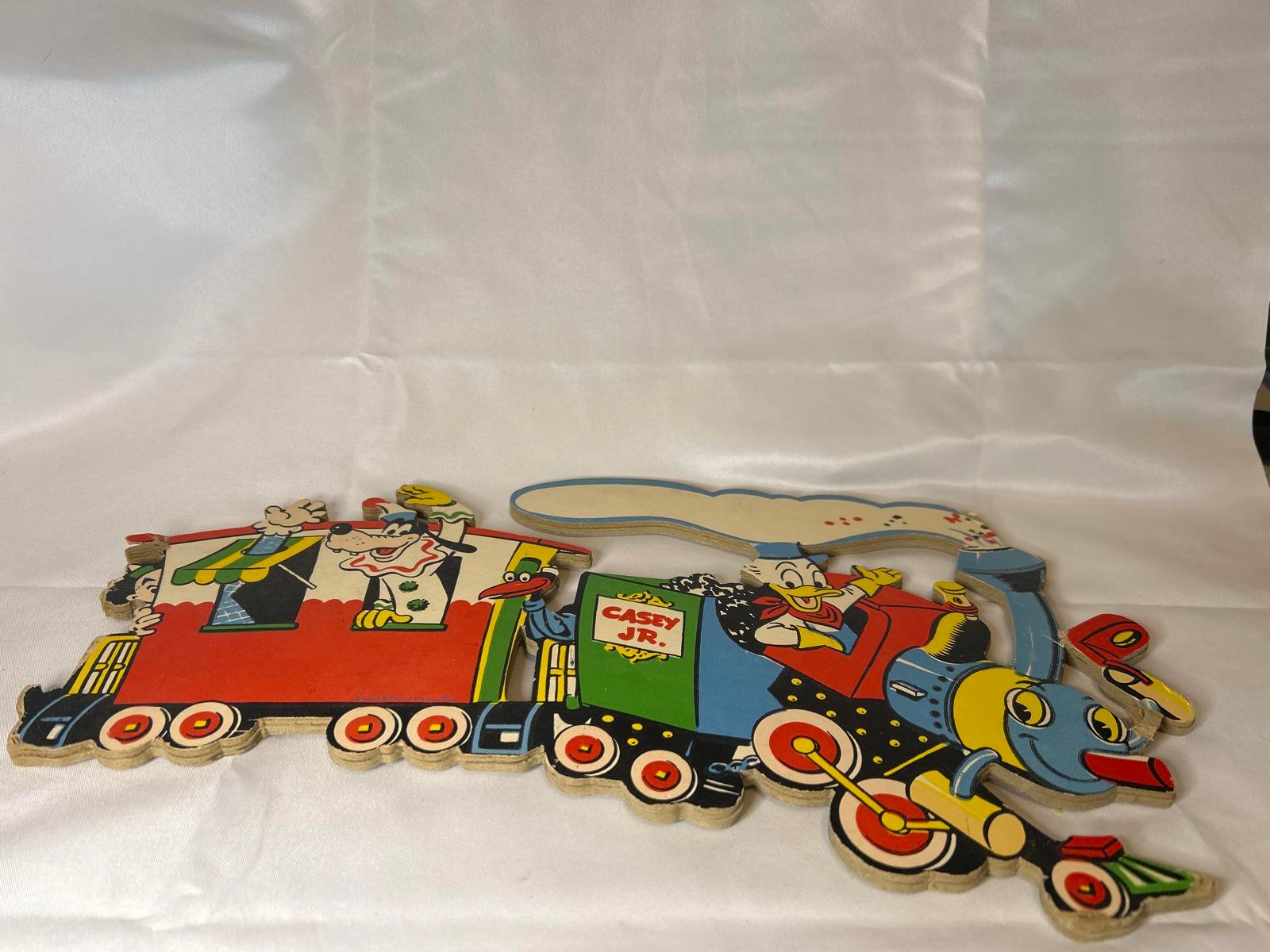Vintage Mickey Mouse Circus Train wall hanging press board