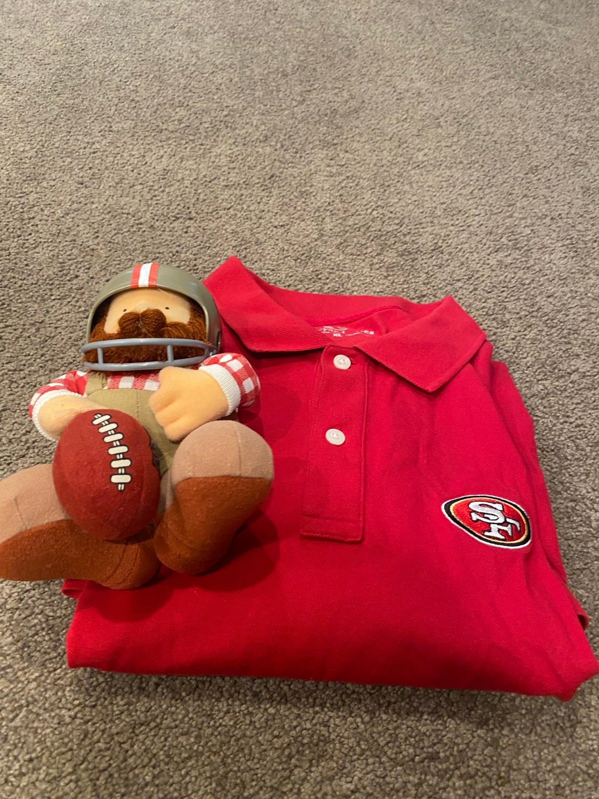 SF 49ers Lot- 1983 NFL Huddles Plush Doll & Vineyard Vines XL Men’s Polo