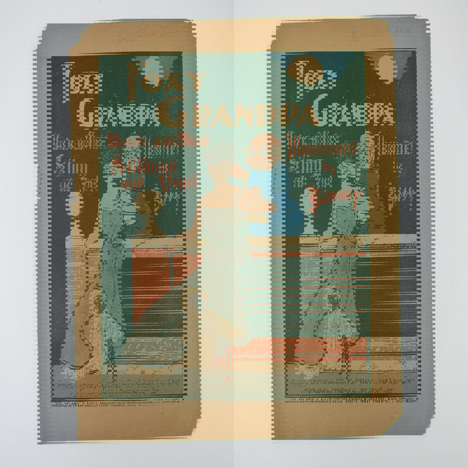 Sheet Music Foxy Grandpa Carl E. Schultz Comic Strip Stillman Vogel Antique 1902