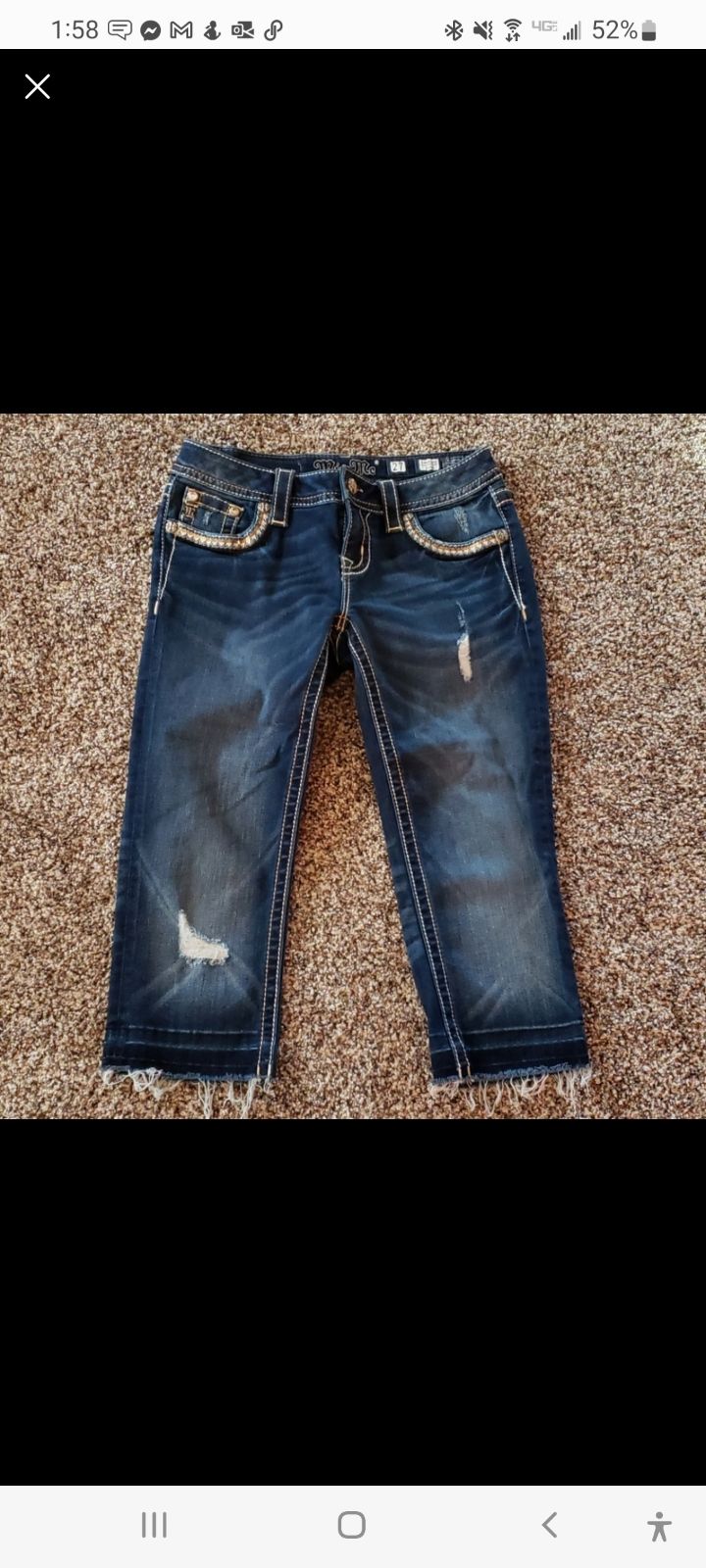 Miss me sz 27 capri jeans