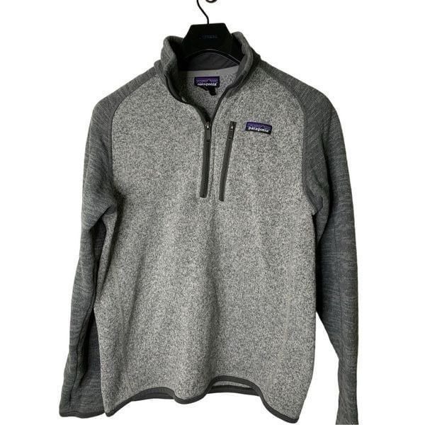 Patagonia Better Sweater 1/4 zip pullover sweatshirt gray men's size small 25522