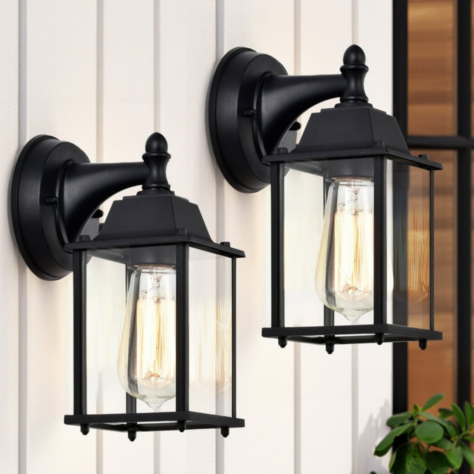 Set of 2 Outdoor Wall Sconce Light Fixtures NEW