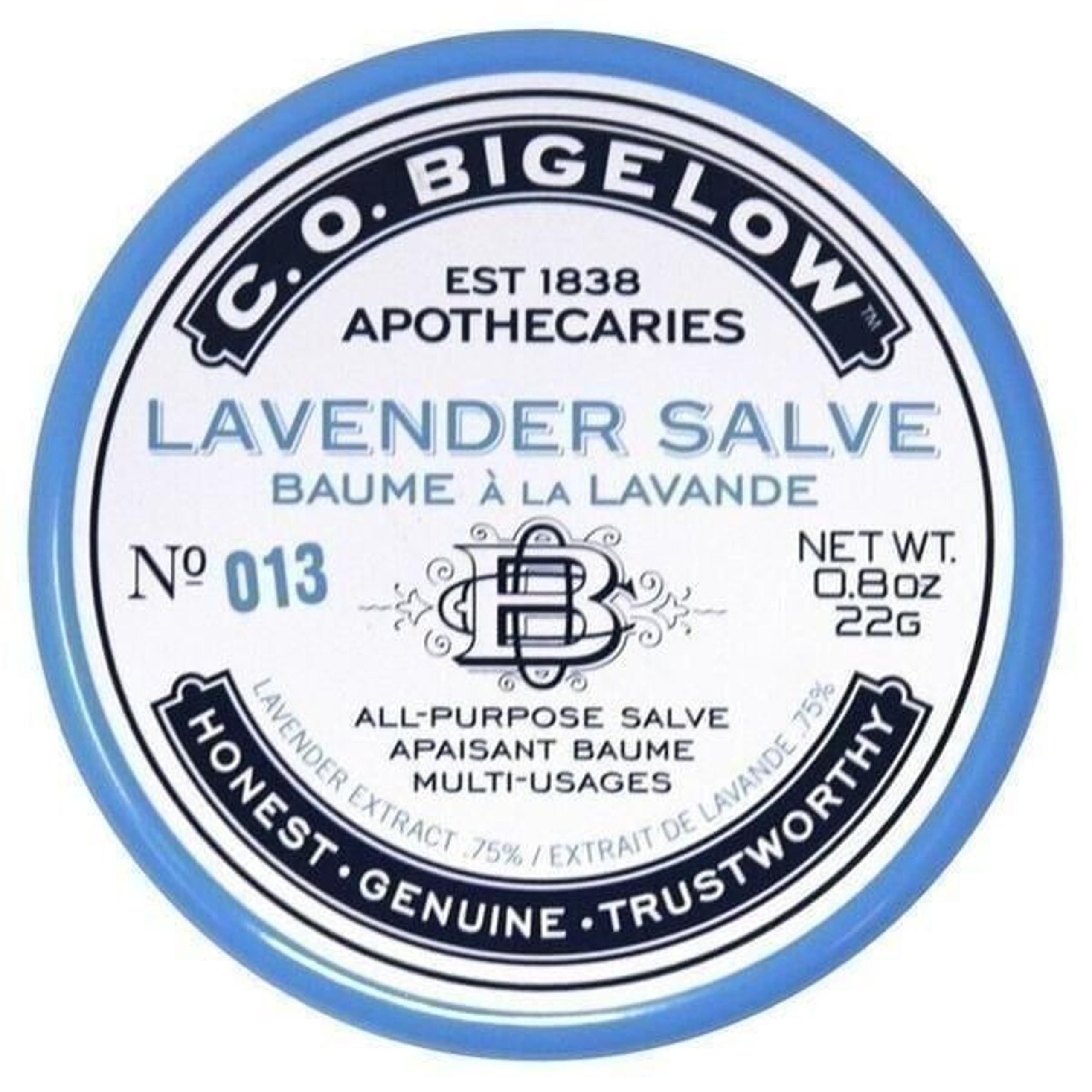 C.O. Bigelow Lavender Salve No.013 0.8oz / 22g - NEW And Sealed