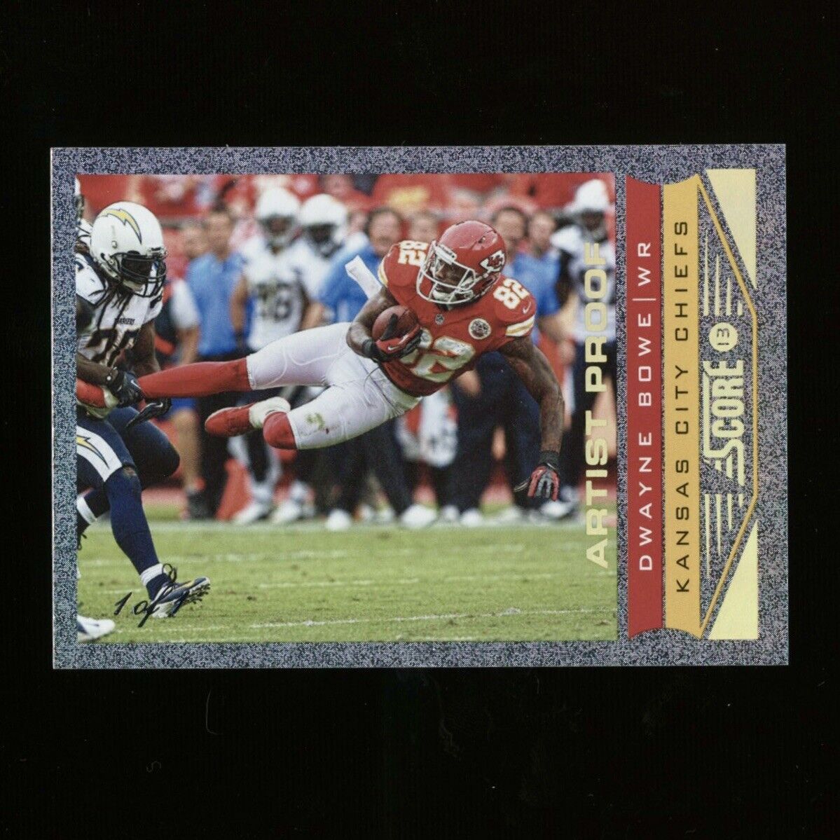 1 of 1 Dwayne Bowe 2013 Score #108 Showcase Artist's Proof 1/1 One of One Chiefs