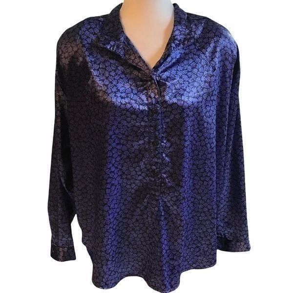 Vintage 1970’s paquette satin button down shirt