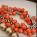 Vibrant Gold and Orange Beaded Bracelets 2 vintage