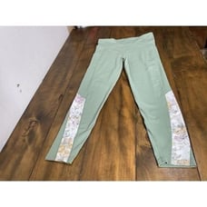 TUCKERNUCK Green/Chintz High Rise Compression Floral Athletic Leggings Medium
