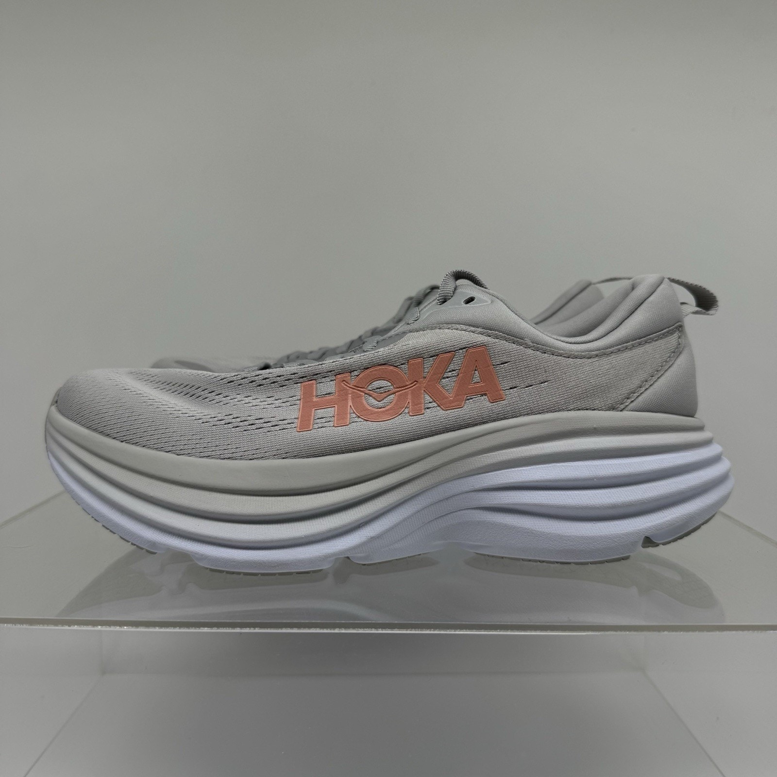 Women’s Hoka One One Bondi 8 1127952 HMLR Gray Running Shoes Grey Size 8.5 B