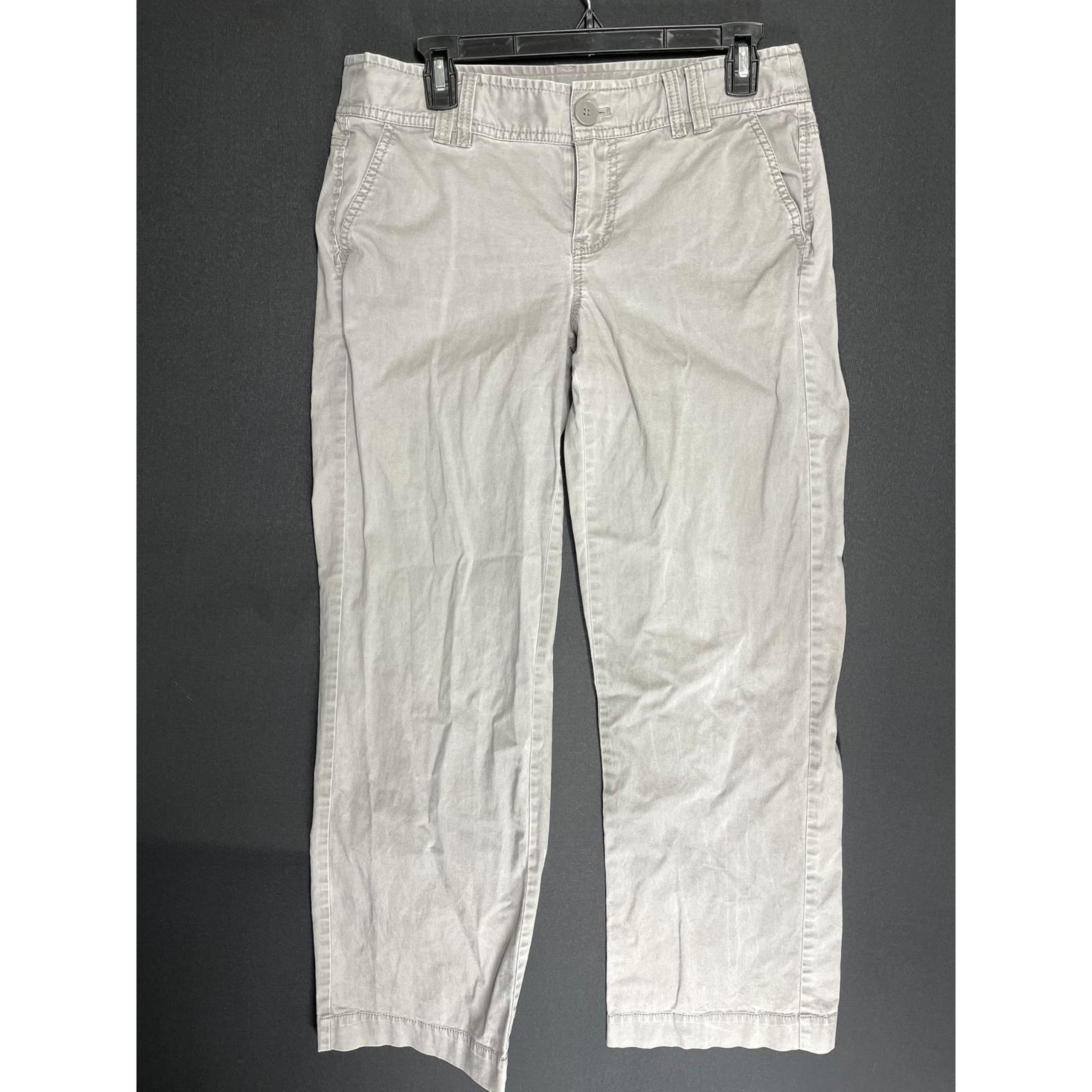 Calson Pants Women Size 8 Petite Gray Mid Rise Cotton Spandex