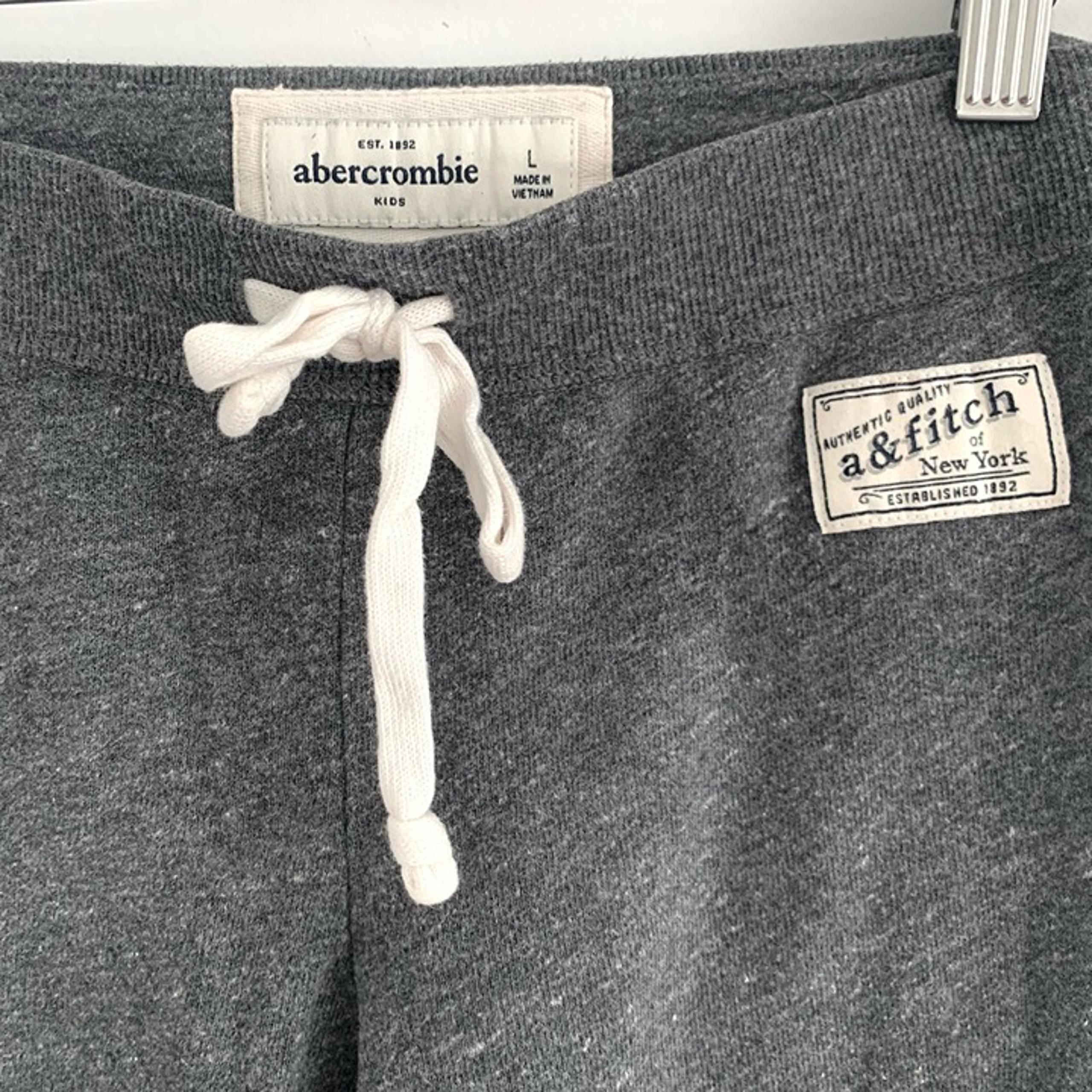 Abercrombie & Fitch Junior Kids Ultra Soft Logo Fleece Joggers Sweatpants Size L