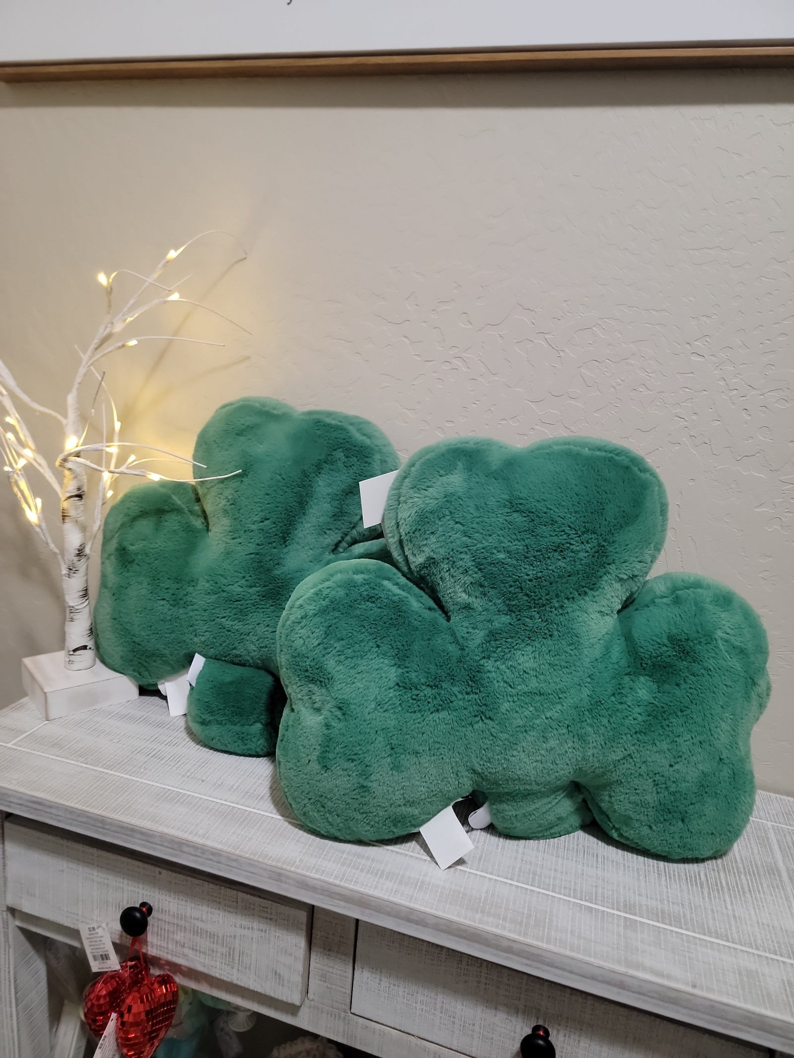 Isaac Mizrahi St. Patrick's Day Large 20” Shamrock Pillows ● Set 2