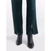 Lattelier Front Slit Trouser - Green Satin M
