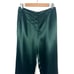 Lattelier Front Slit Trouser - Green Satin M