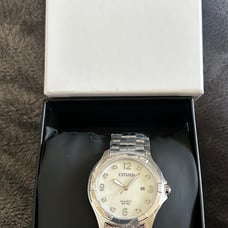 Citizen Women's Eco-Drive Mother-of-Pearl Dial Crystal Stainless Steel Watch
