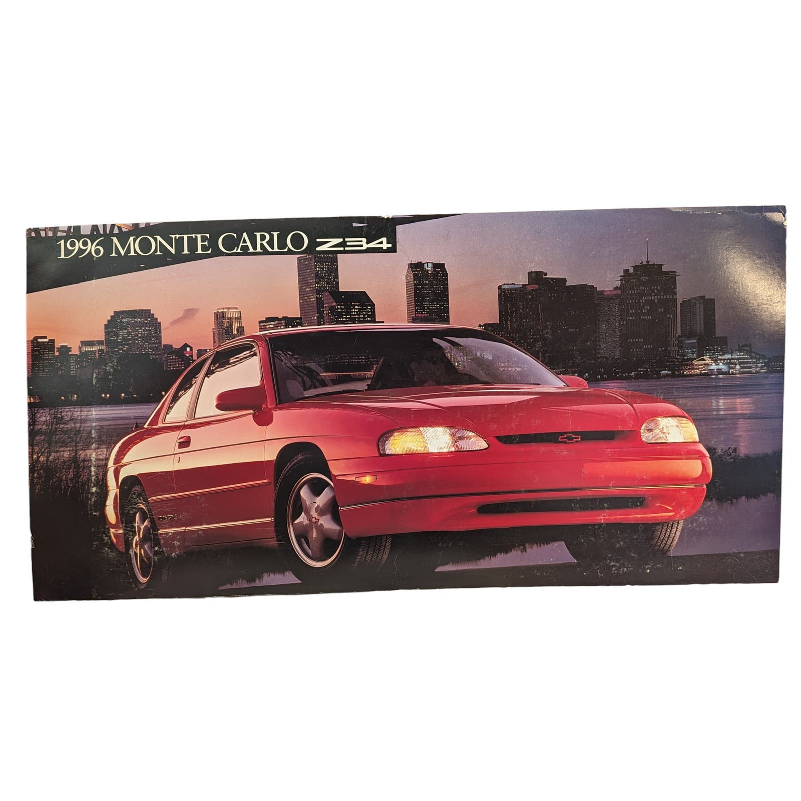 1996 96 Chevy Monte Carlo Z34 Dealer Poster Promotional 34 x 17