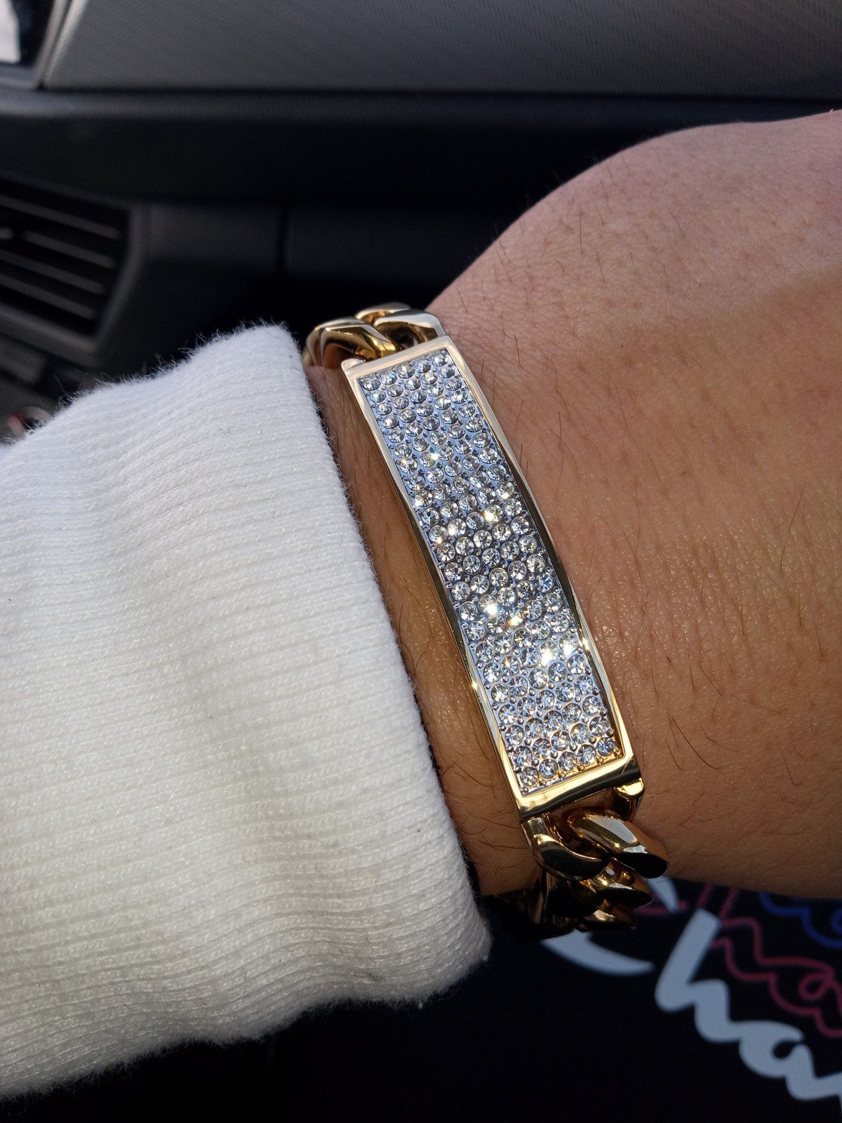 14k gold bracelet with stones
