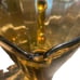 Vintage Midcentury Amber Beveled Golden Glass Serving Water Iced Tea Juice