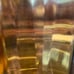 Vintage Midcentury Amber Beveled Golden Glass Serving Water Iced Tea Juice