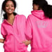VS PINK Campus Full Zip Hoodie & Sweatpants Set Limited Edition Pink Bling XXL