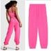 VS PINK Campus Full Zip Hoodie & Sweatpants Set Limited Edition Pink Bling XXL
