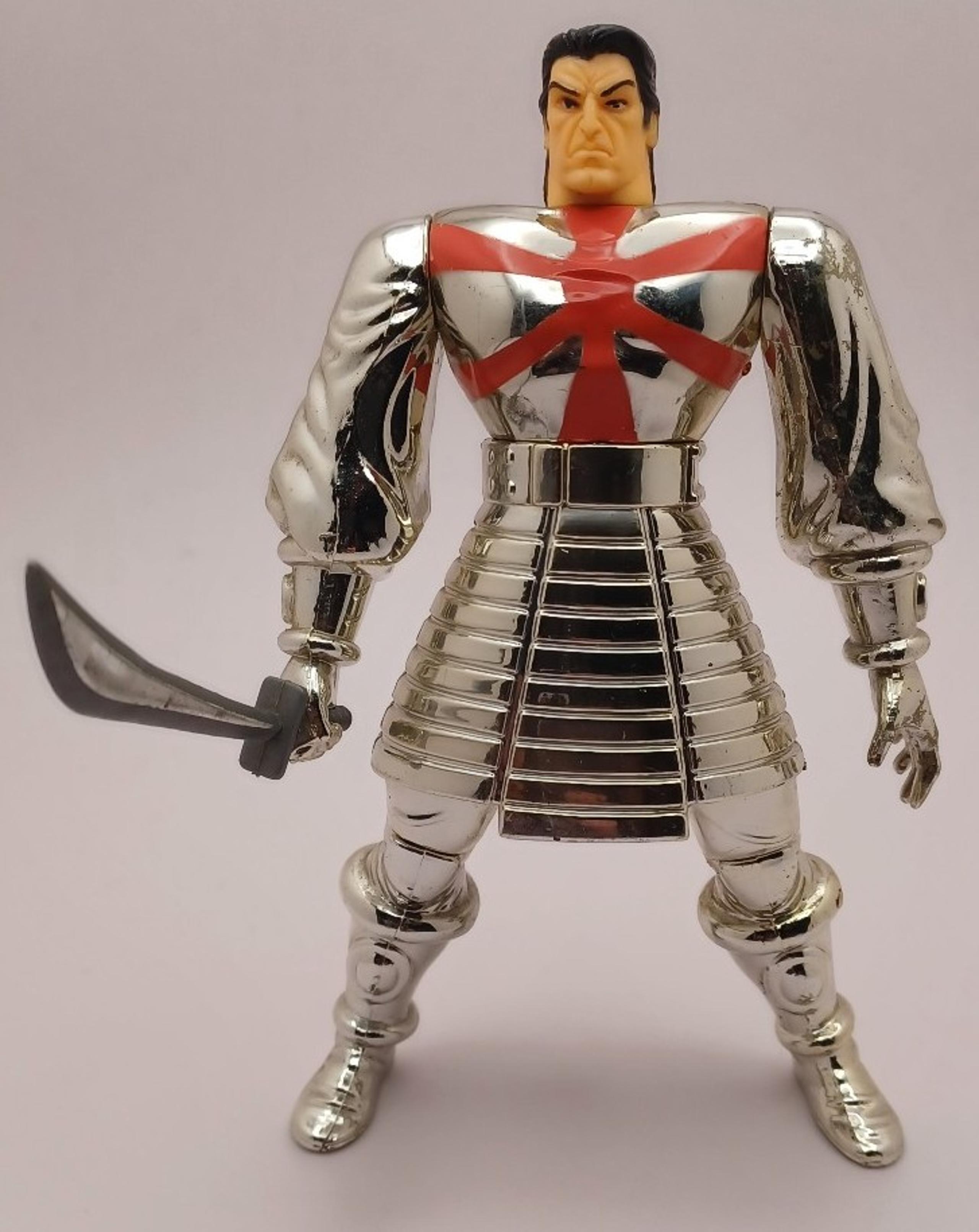 X-Men Metallic Silver Samurai Action Figure 5" Toy Biz 1994