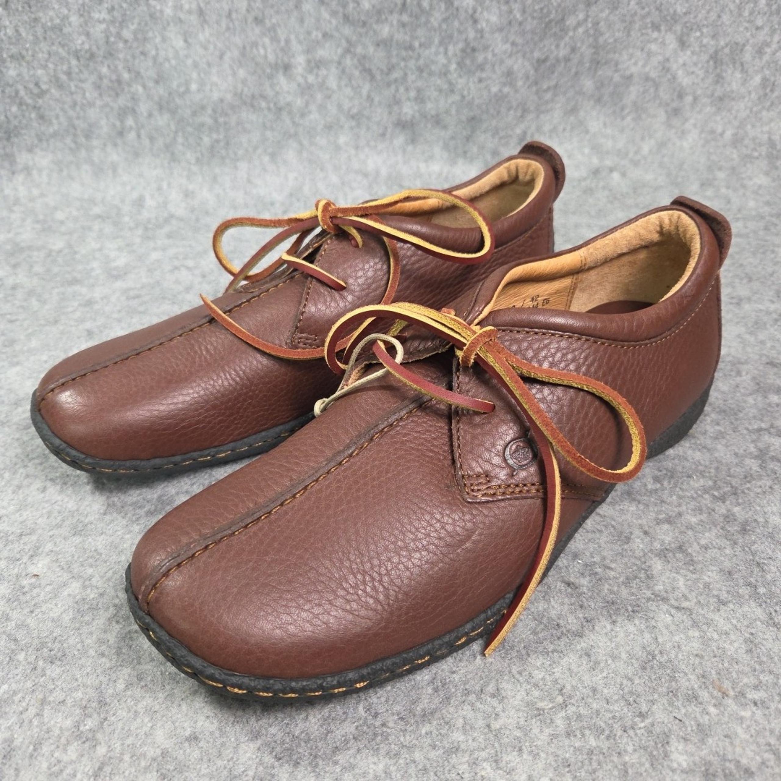 Born Desert Leather Oxford Womens 10 US 42 EU Brown Lace Up Driving Split Toe