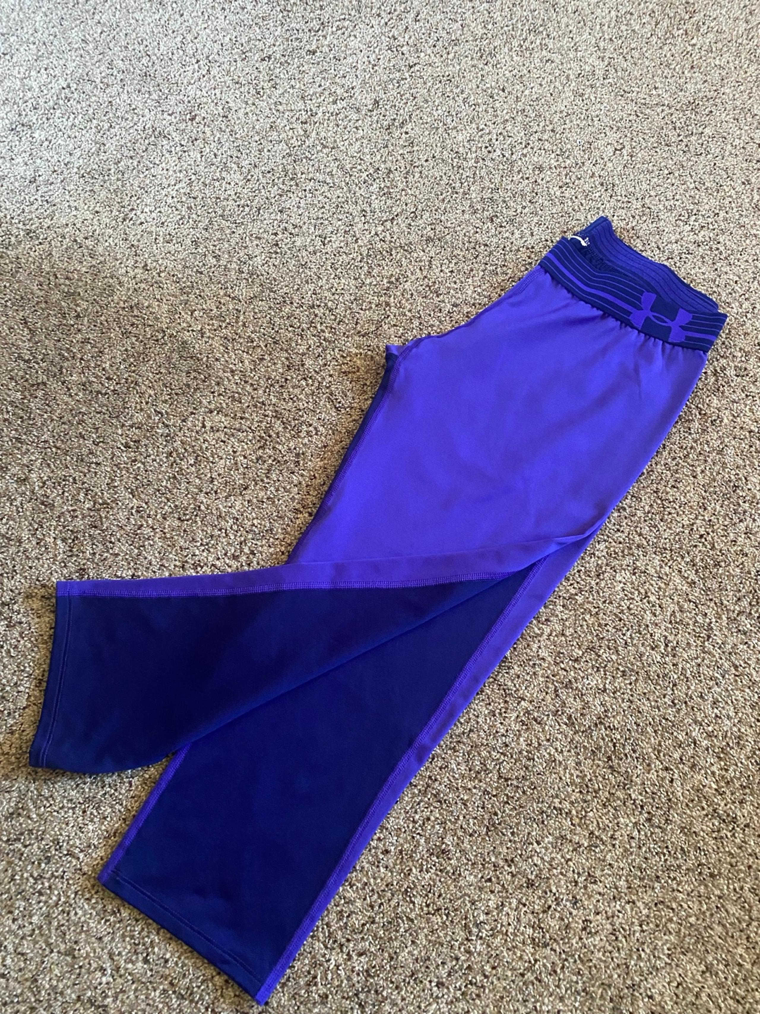 Under Armour Athletic Sport 3/4 Capri Leggings Tights Purple Women’s Size Small