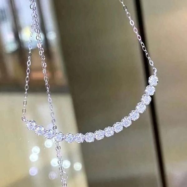 The Minimalist White sapphire heart and sterling necklace